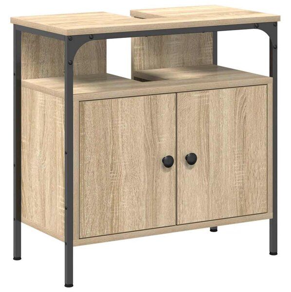 Fürdőszoba bútor szett 4 pcs sonoma tölgy 33 x 33 x 185.5 cm