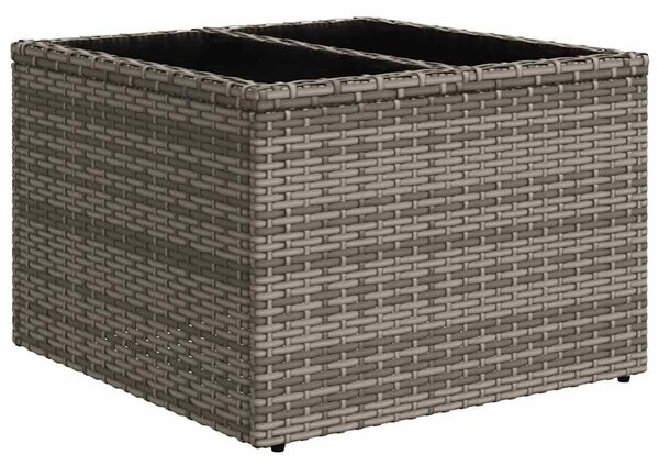 VidaXL 11 db szürke polyrattan kerti kanapégarnitúra párnákkal