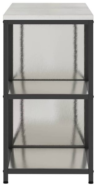 Konyhai Tároló Készlet polcokkal 2 pcs Ezüst 120 x 50 x 92 cm