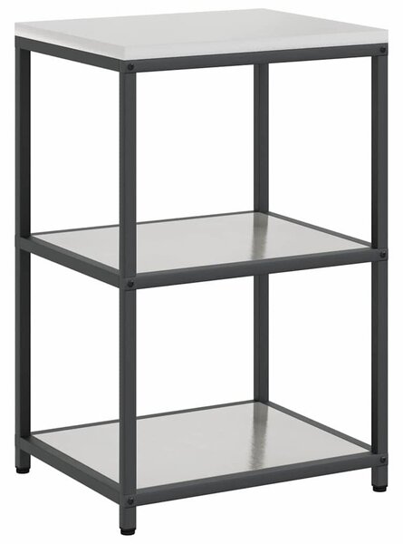 Konyhai Tároló Készlet polcokkal 2 pcs Ezüst 120 x 50 x 92 cm