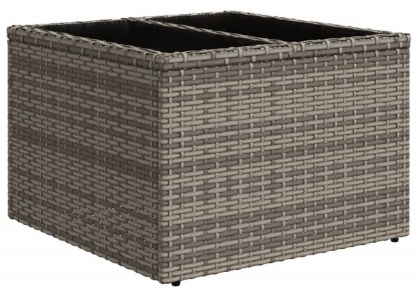 VidaXL 5 db szürke polyrattan kerti kanapégarnitúra párnákkal