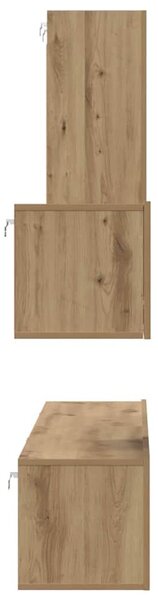 Fali TV Szekrény 4 pcs kézműves tölgy 200 x 30 x 30 cm