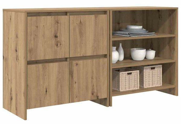 Oldalszekrények 2 pcs kézműves tölgy 70 x 41 x 75 cm Faanyag