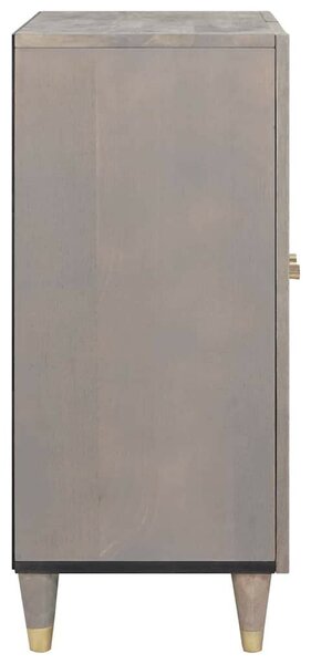 Széf Szürke és Arany 60 x 33 x 75 cm Tömör Mangófát