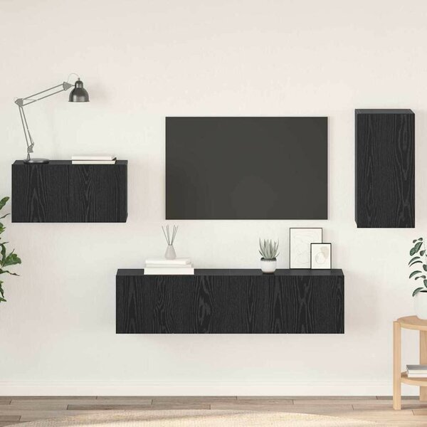 TV szekrény garnitúra 4 pcs Musta tammi 30.5 x 30 x 60 cm