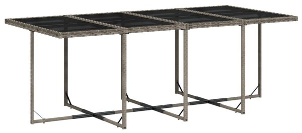 VidaXL 9 db szürke polyrattan kerti étkezőgarnitúra párnákkal