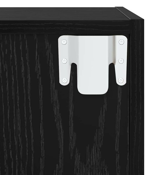 Fali TV Szekrény 4 pcs Fekete tölgy 37 x 37 x 72 cm Faanyag