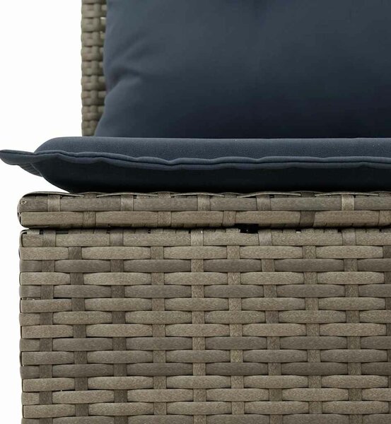 VidaXL 7 db szürke polyrattan kerti kanapégarnitúra párnákkal