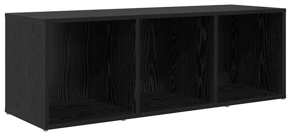 TV szekrény 3 pcs Fekete 107 x 35 x 37 cm Faanyag