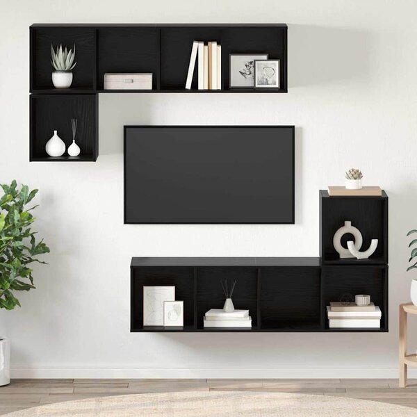 TV szekrény garnitúra 4 pcs Musta tammi 37 x 37 x 142.5 cm