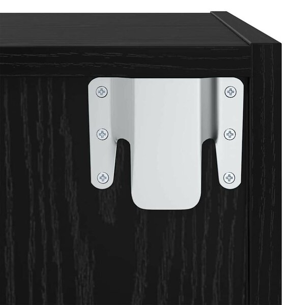 TV szekrény garnitúra 4 pcs Musta tammi 37 x 37 x 72 cm Faanyag
