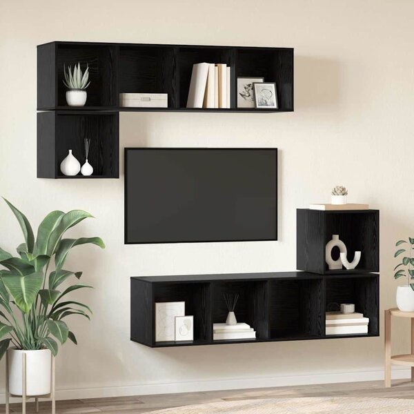 TV szekrény garnitúra 4 pcs Musta tammi 37 x 37 x 142.5 cm