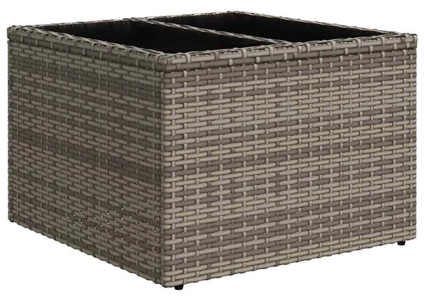 VidaXL 8 db szürke polyrattan kerti kanapégarnitúra párnákkal