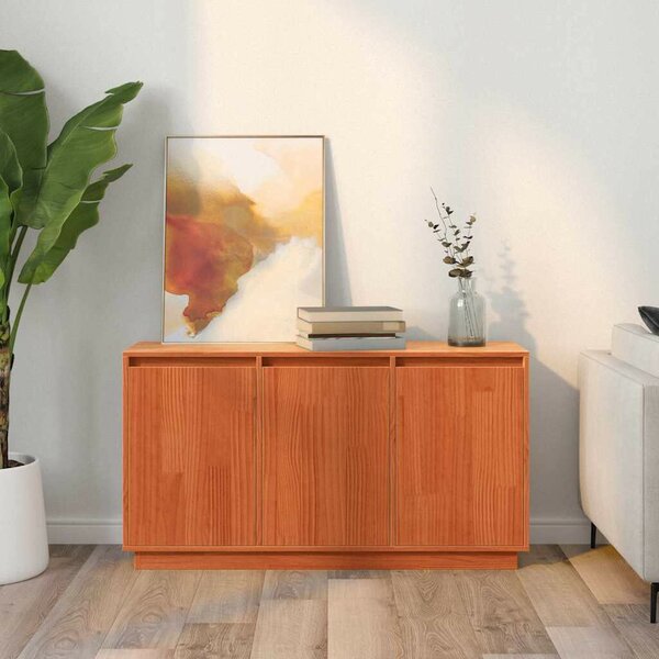Széf Barna 111 x 34 x 60 cm Tömör fenyőfa