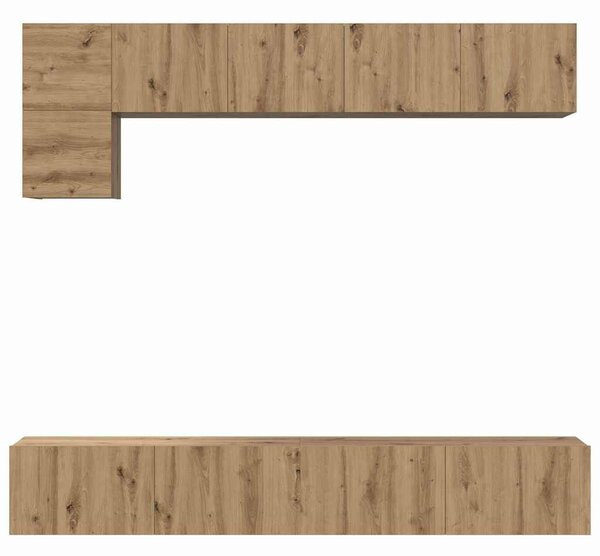 TV szekrény garnitúra 5 pcs kézműves tölgy 100 x 30 x 30 cm