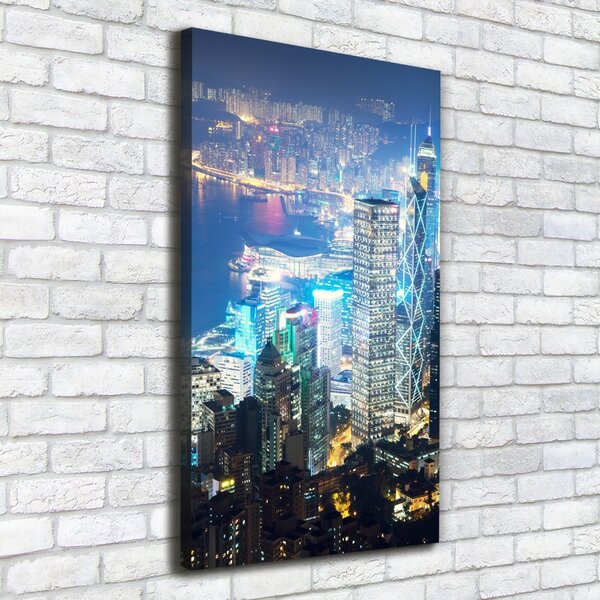 Vászonfotó Hong kong éjjel
