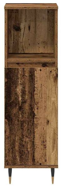 Fürdőszobai Bútor Készlet 3 pcs Öreg fa 30 x 30 x 180 cm