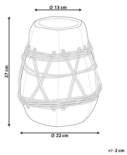 Dekor váza KAMERING Kerámia 27 cm Kék