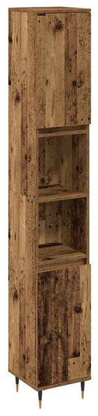 Fürdőszobai Bútor Készlet 3 pcs Öreg fa 30 x 30 x 180 cm