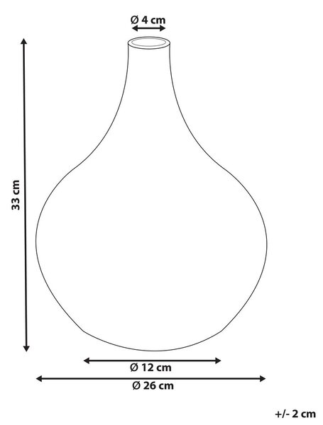 Dekor váza SIMPANG Kerámia 33 cm Fehér
