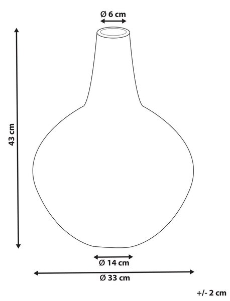 Dekor váza SILAU Kerámia 43 cm Kék