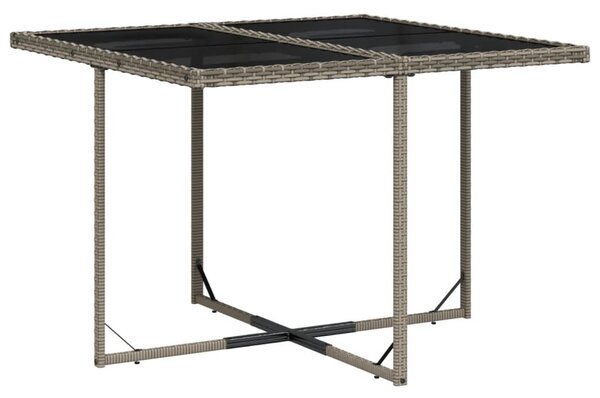 VidaXL 11 db szürke polyrattan kerti étkezőgarnitúra párnákkal