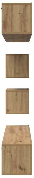 TV Szekrény Szett 6 pcs kézműves tölgy 80 x 30 x 30 cm Közepes