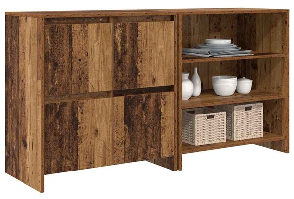 Oldalszekrények 2 pcs Régi fa 70 x 41 x 75 cm Faanyag