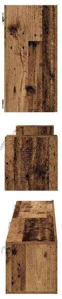 TV szekrény garnitúra 8 pcs Régi fa 100 x 30 x 30 cm Faanyag
