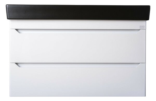 TMP SHARP 100 fali fürdőszobabútor - CeraStyle SHARP FEKETE mosdóval - 100 x 48 cm