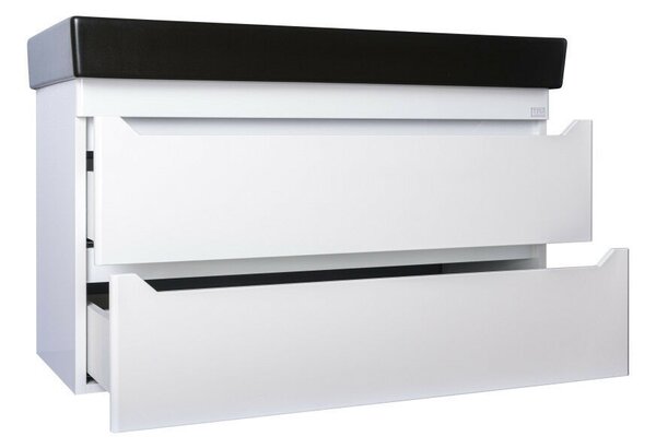 TMP SHARP 100 fali fürdőszobabútor - CeraStyle SHARP FEKETE mosdóval - 100 x 48 cm