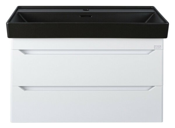 TMP SHARP 100 fali fürdőszobabútor - CeraStyle SHARP FEKETE mosdóval - 100 x 48 cm