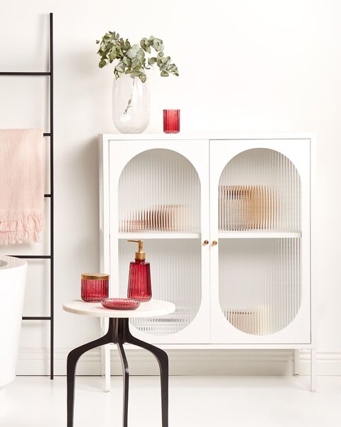 Vitrin SARRE Fém 90 cm Fehér
