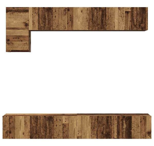 TV szekrény garnitúra 5 pcs Régi fa 100 x 30 x 30 cm Faanyag