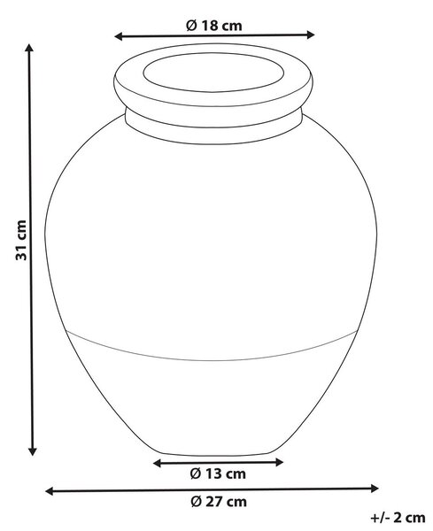 Dekor váza DAULIS Kerámia 31 cm Fekete