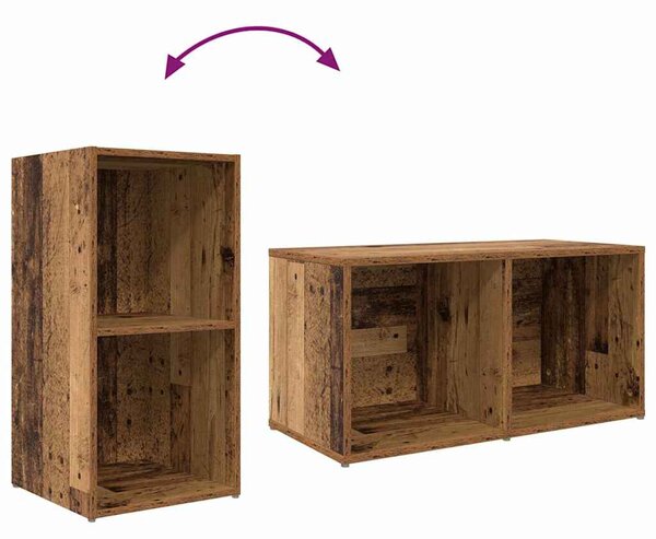 TV Szekrény Szett 8 pcs Öreg fa 37 x 35 x 72 cm Faanyag