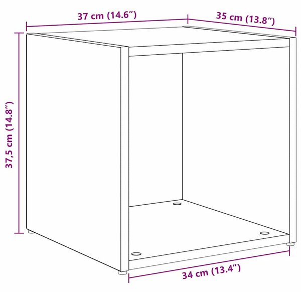TV Szekrény Szett 8 pcs Öreg fa 37 x 35 x 72 cm Faanyag