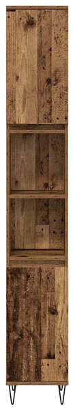 Fürdőszoba Bútor Szett 3 pcs Öreg fa 30 x 30 x 180 cm Faanyag