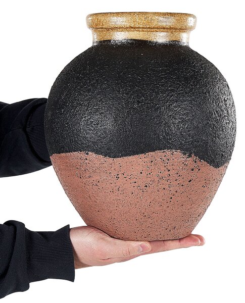 Dekor váza DAULIS Kerámia 31 cm Fekete