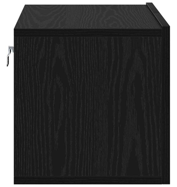 TV szekrény 3 pcs Fekete 60 x 30 x 30 cm Faanyag