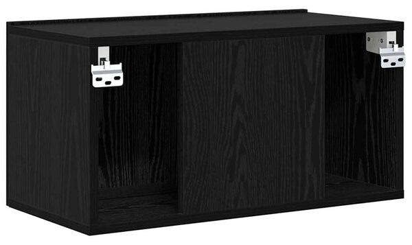 TV szekrény 3 pcs Fekete 60 x 30 x 30 cm Faanyag