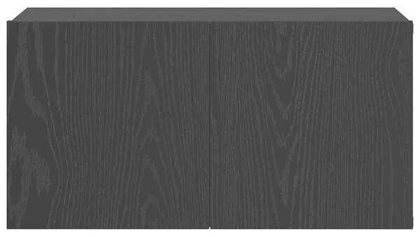 TV szekrény 3 pcs Fekete 60 x 30 x 30 cm Faanyag