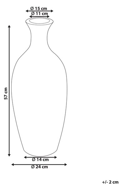 Dekor váza KARDIA Kerámia 57 cm Barna