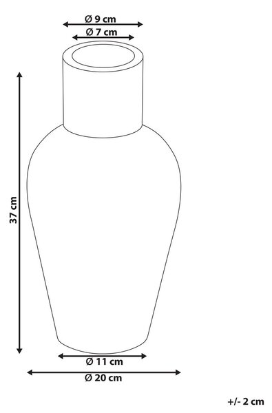 Dekor váza KARFI Kerámia 37 cm Narancssárga
