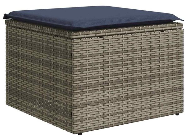 VidaXL 8 db szürke polyrattan kerti kanapégarnitúra párnákkal