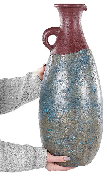 Dekor váza VELIA Kerámia 50 cm Kék