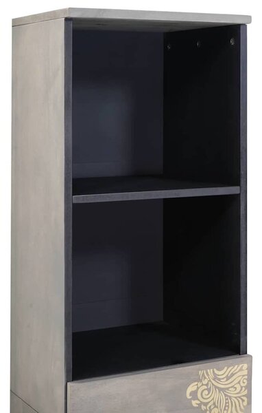 Széf fiókkal Szürke 38 x 33.5 x 160 cm Tömör mangófa