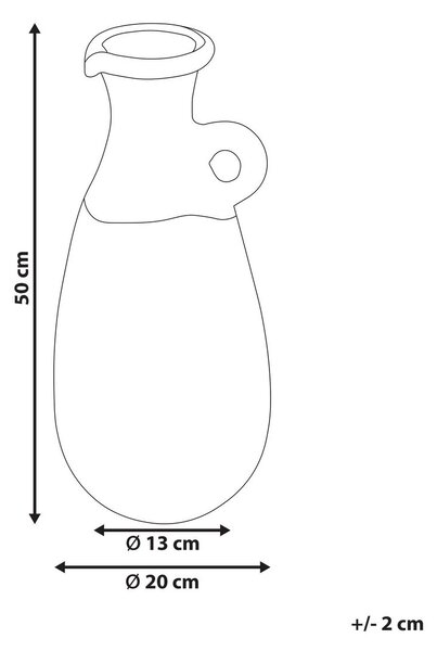 Dekor váza VELIA Kerámia 50 cm Kék