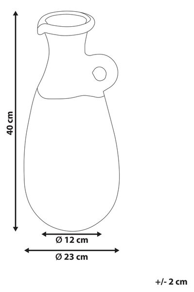 Dekor váza VELIA Kerámia 40 cm Kék