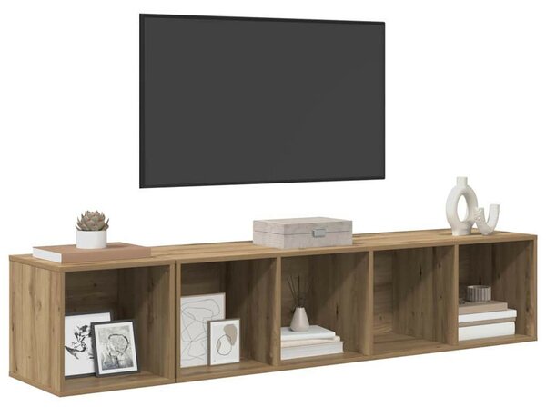 TV Szekrény Szett 2 pcs kézműves tölgy 37 x 37 x 142.5 cm